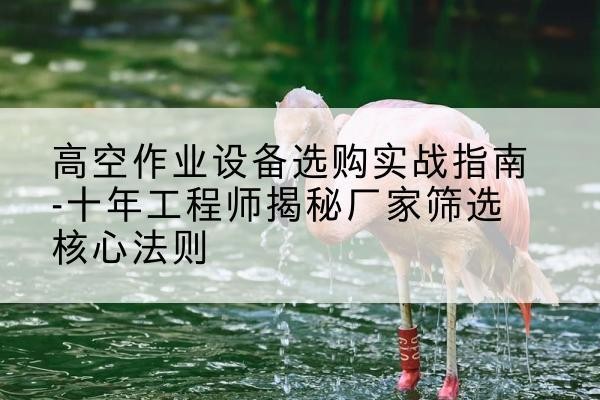 邛崃剪叉式升降机厂家-高空作业设备选购实战指南-十年工程师揭秘厂家筛选核心法则