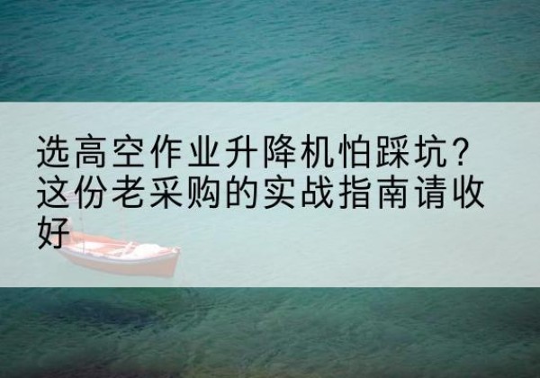 邛崃高空作业升降机厂家推荐-选高空作业升降机怕踩坑？这份老采购的实战指南请收好